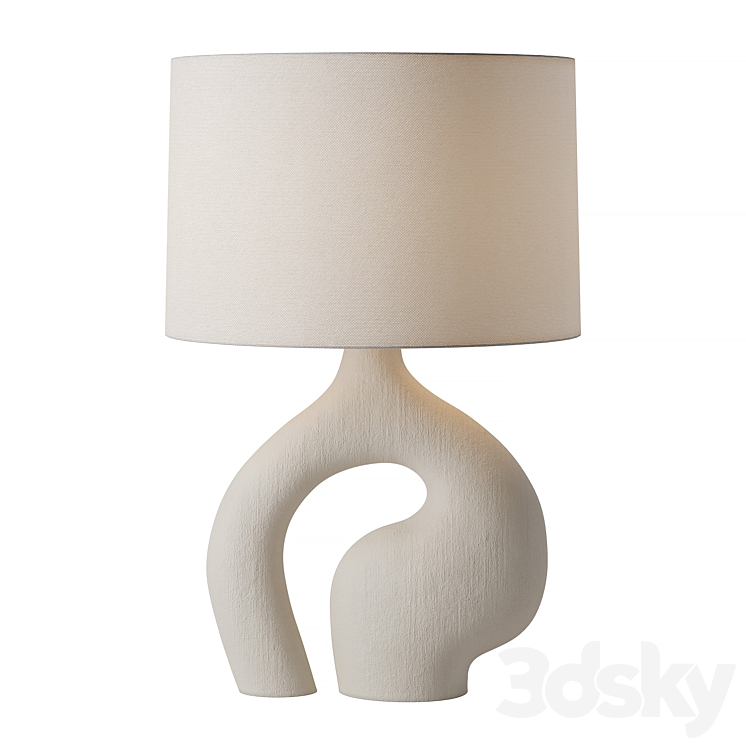 Oblong Loop Table Lamp 3DS Max Model - thumbnail 1