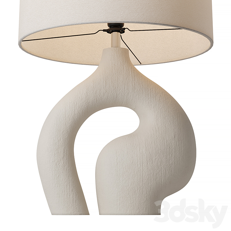 Oblong Loop Table Lamp 3DS Max Model - thumbnail 2