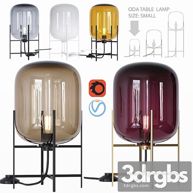 Oda table lamp 3dsmax Download - thumbnail 1