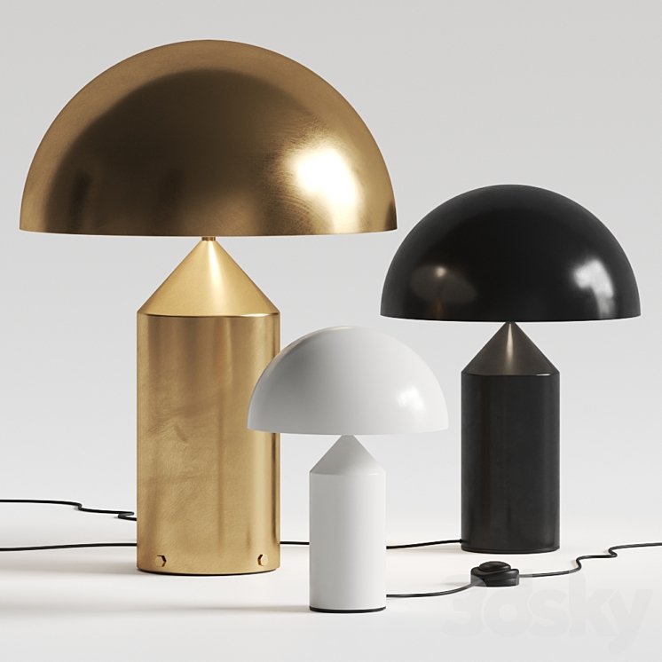 Oluce Atollo Table Lamp 3DS Max - thumbnail 1