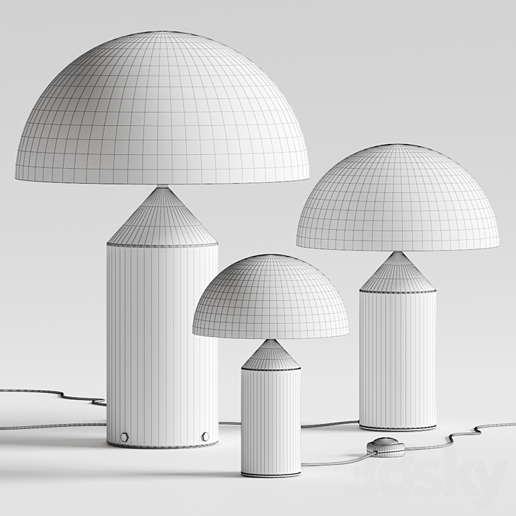 Oluce Atollo Table Lamp 3DS Max - thumbnail 2