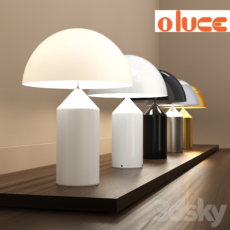 OLUCE Atollo table lamp 3DS Max - thumbnail 1