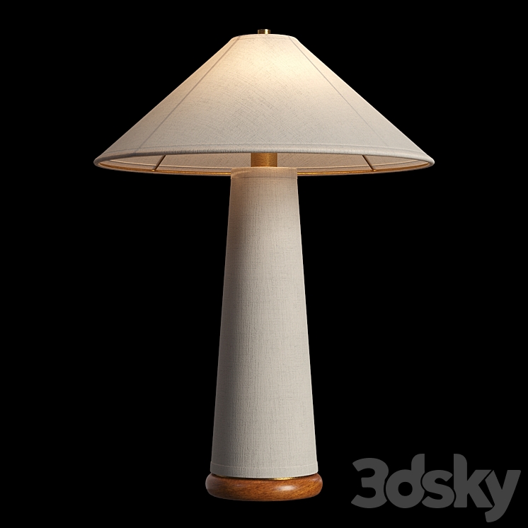 Ombra White Table Lamp 3DS Max Model - thumbnail 1