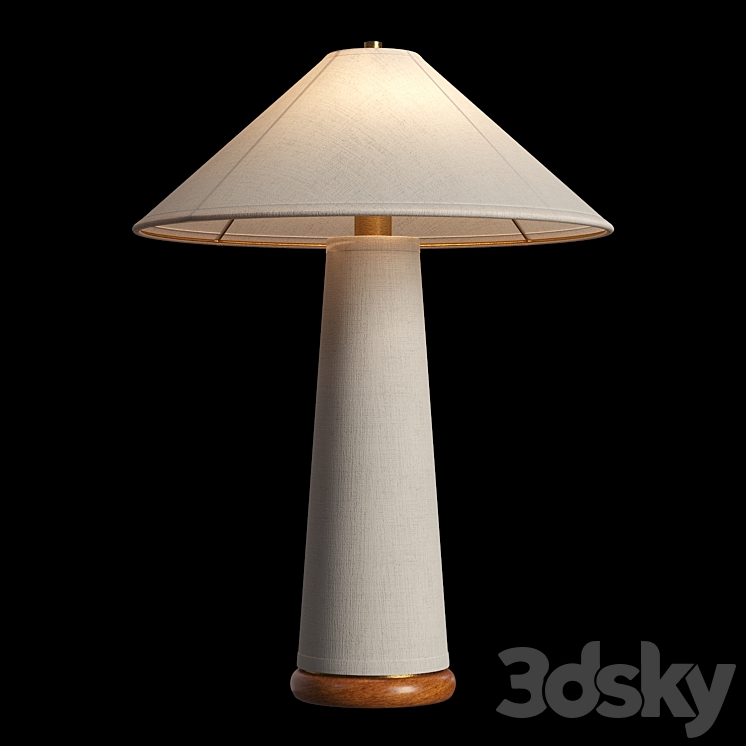 Ombra White Table Lamp 3DS Max - thumbnail 1