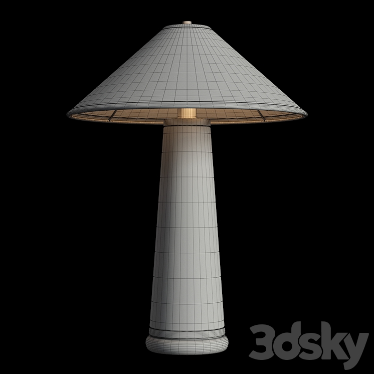 Ombra White Table Lamp 3DS Max - thumbnail 2