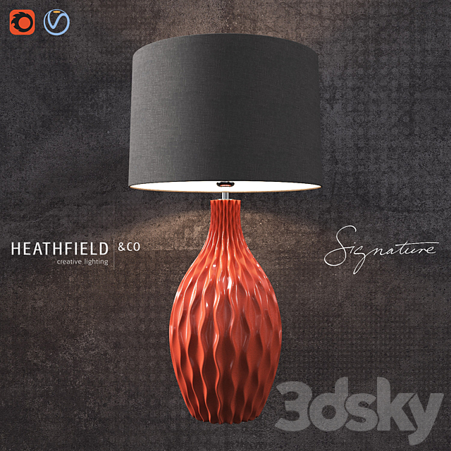 Otranto Prussian Table Lamp 3DSMax File - thumbnail 2