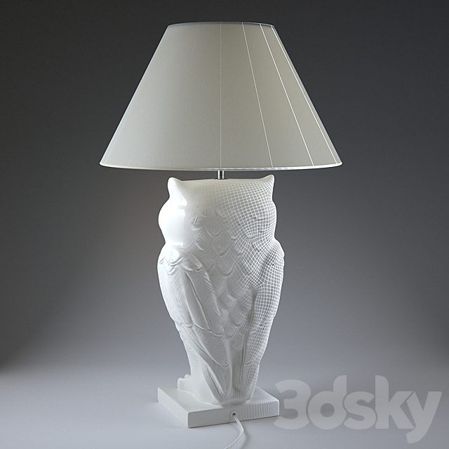 Owl Lamp 3DS Max Model - thumbnail 3