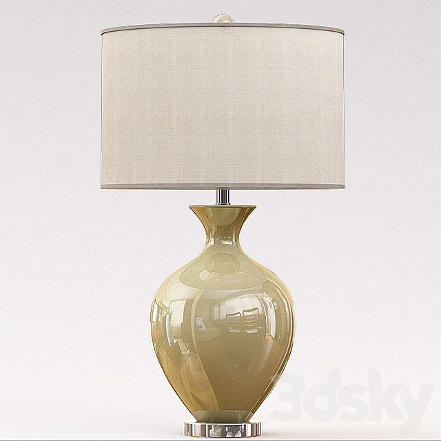 Pacific Coast Lighting® Hanford Straw Table Lamp 3DSMax File - thumbnail 1