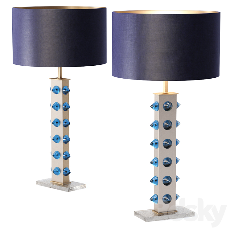 Pair of table Lamp by LA Studio 3DS Max Model - thumbnail 1