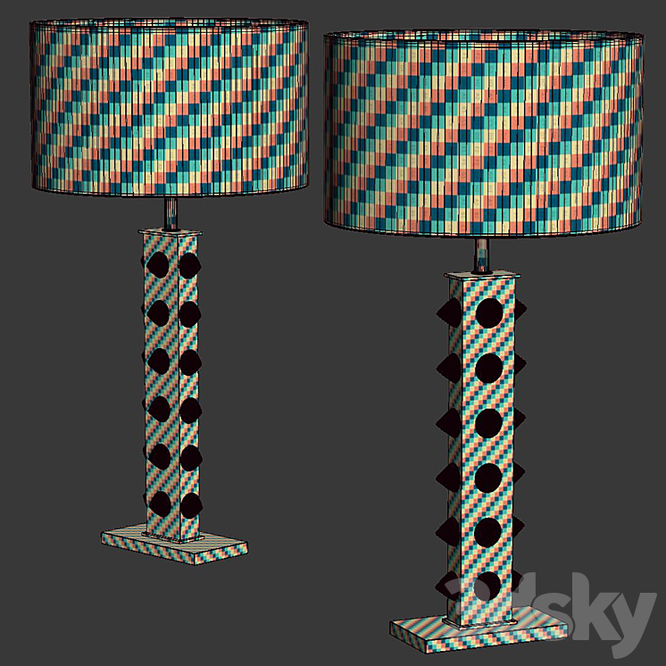 Pair of table Lamp by LA Studio 3DS Max Model - thumbnail 2