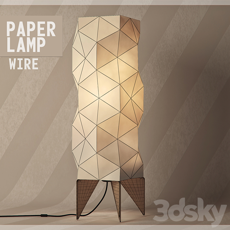 Paper Lamp 3DS Max - thumbnail 2