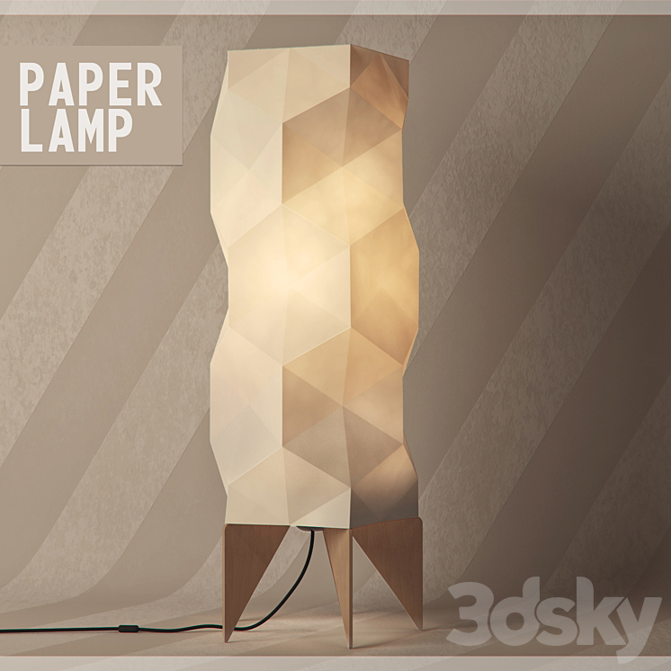 Paper Lamp 3DS Max - thumbnail 1