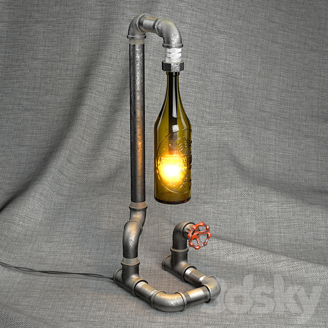 Peared Creation. Bottle Lamp 01 3DSMax File - thumbnail 1