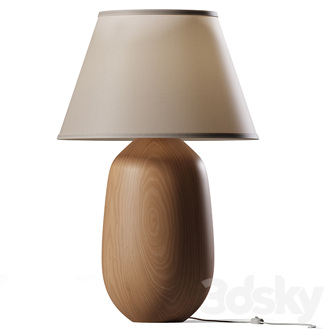 Percy Oak Table Lamp 3ds Max - thumbnail 1