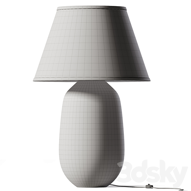 Percy Oak Table Lamp 3ds Max - thumbnail 2