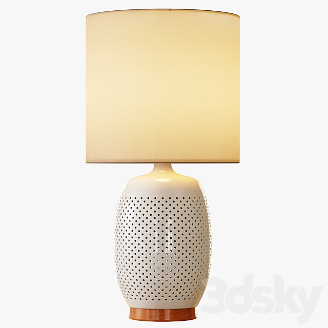 Pierced Ceramic Table Lamp 3DSMax File - thumbnail 1