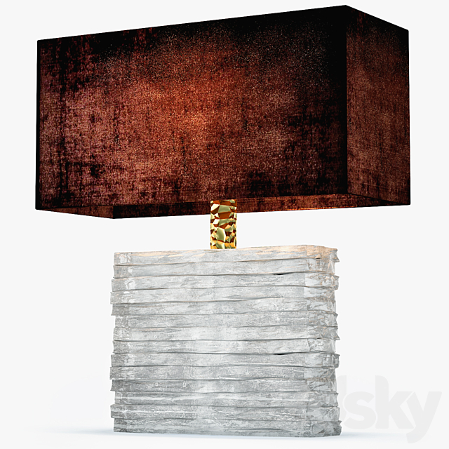 Porta Romana Cystal Strata Lamp GLB16 3DS Max Model - thumbnail 2