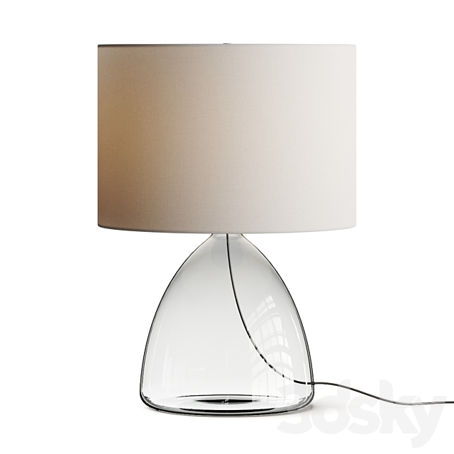 Pottery Barn Ansel Glass Table Lamp 3DSMax File - thumbnail 1