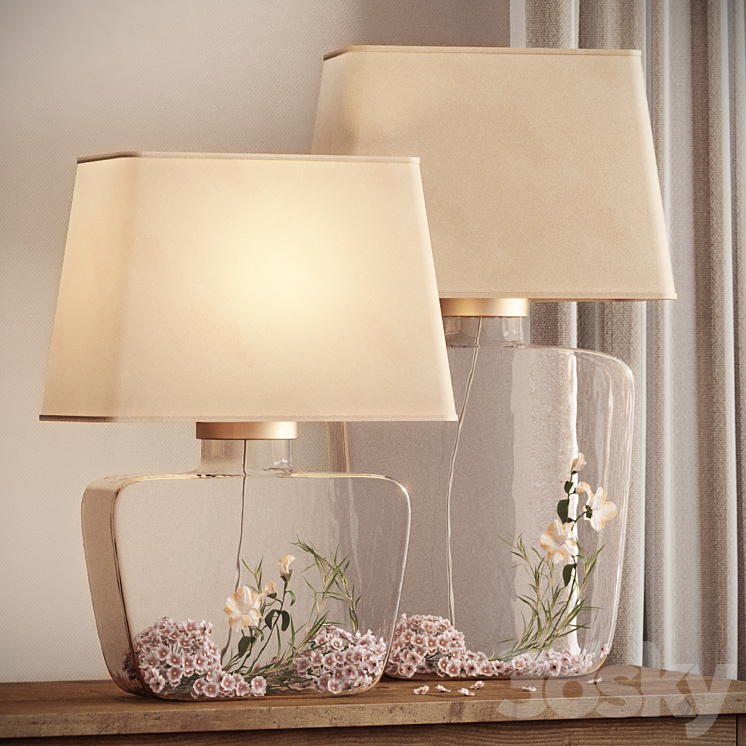 Pottery Barn \\ Atrium Glass Table Lamp 3DS Max - thumbnail 1