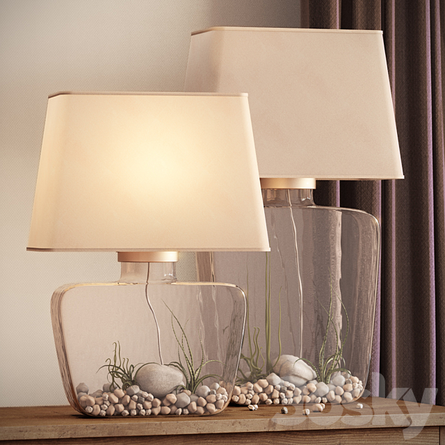 Pottery Barn \\ Atrium Glass Table Lamp 3DSMax File - thumbnail 2