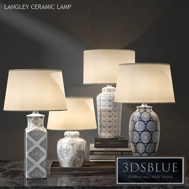 Pottery barn LANGLEY CERAMIC LAMP 3DS Max - thumbnail 3