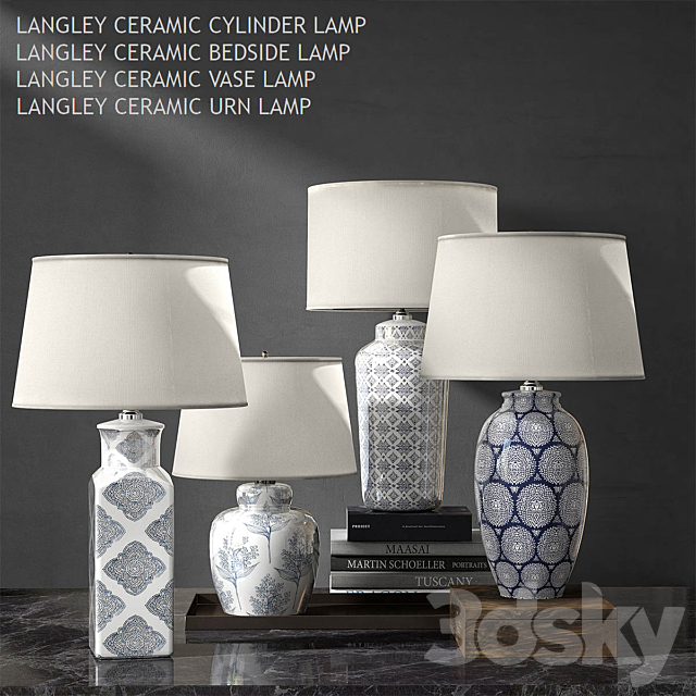 Pottery barn LANGLEY CERAMIC LAMP 3DSMax File - thumbnail 2