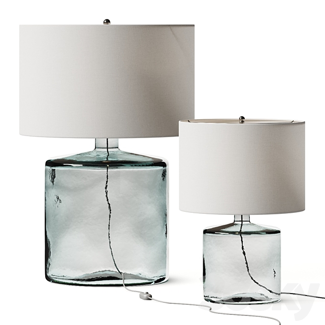 Pottery Barn Mallorca Recycled Glass Table Lamps 3DSMax File - thumbnail 1