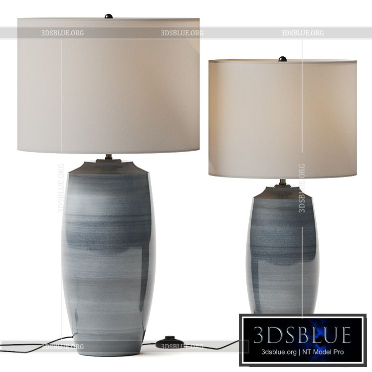 Pottery Barn Marin Ceramic Table Lamp 3DS Max - thumbnail 3