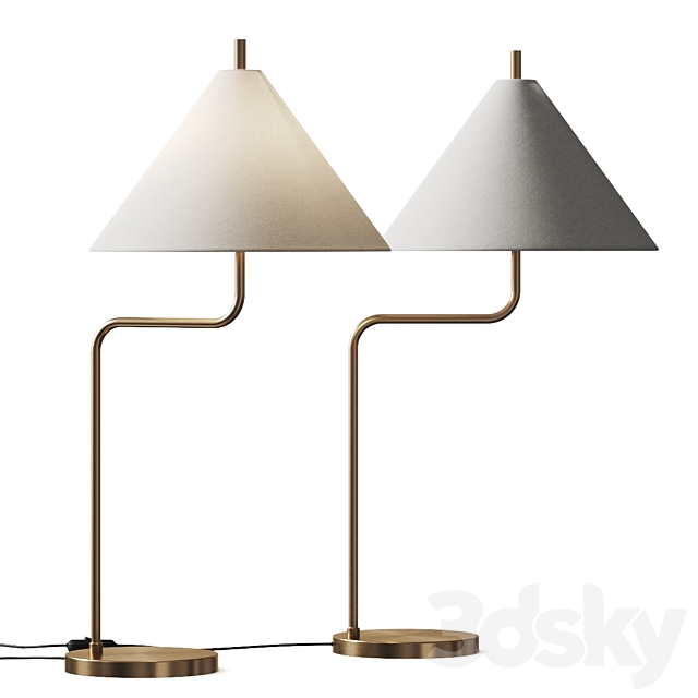 Pottery Barn Monroe Metal Table Lamp 3ds Max - thumbnail 1