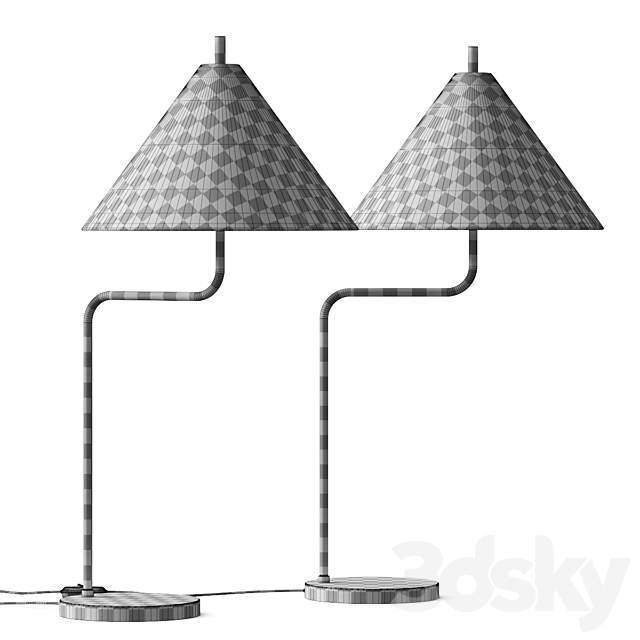 Pottery Barn Monroe Metal Table Lamp 3ds Max - thumbnail 2