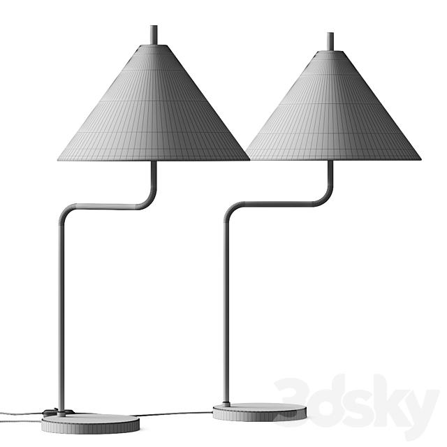 Pottery Barn Monroe Metal Table Lamp 3ds Max - thumbnail 3