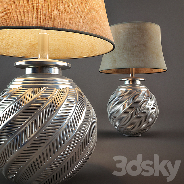 Pottery Barn Nadia Hashed table lamp 3DSMax File - thumbnail 2