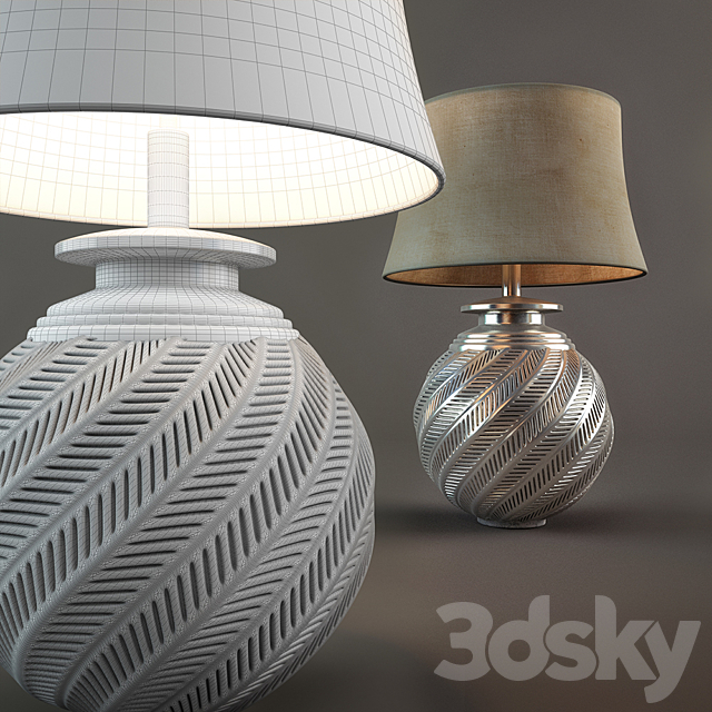 Pottery Barn Nadia Hashed table lamp 3DSMax File - thumbnail 3