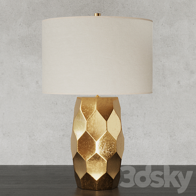 Pottery Barn VINCE Faceted Table Lamp 3DSMax File - thumbnail 2