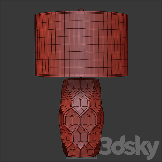 Pottery Barn VINCE Faceted Table Lamp 3DSMax File - thumbnail 3