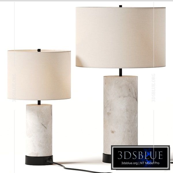 Pottery Barn Windham Alabaster Table Lamps 3DS Max - thumbnail 3