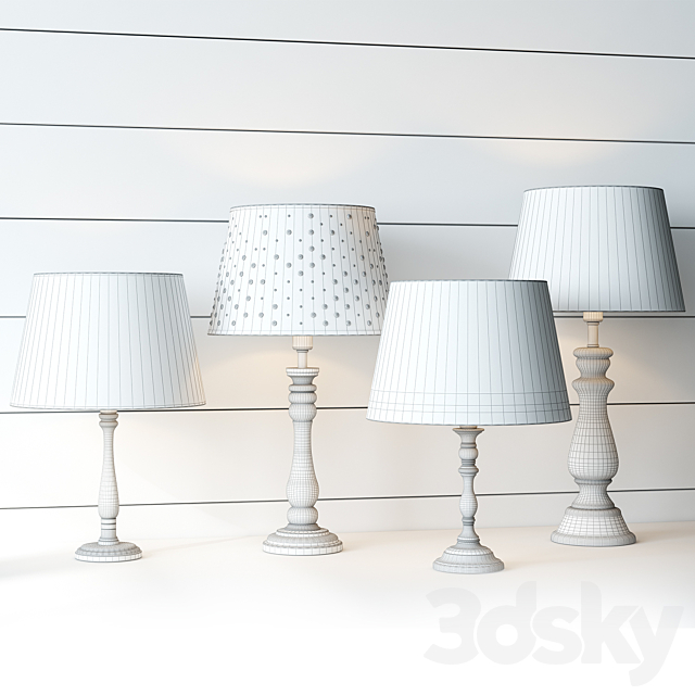 PotteryBarn Kids table lamps 3DSMax File - thumbnail 2