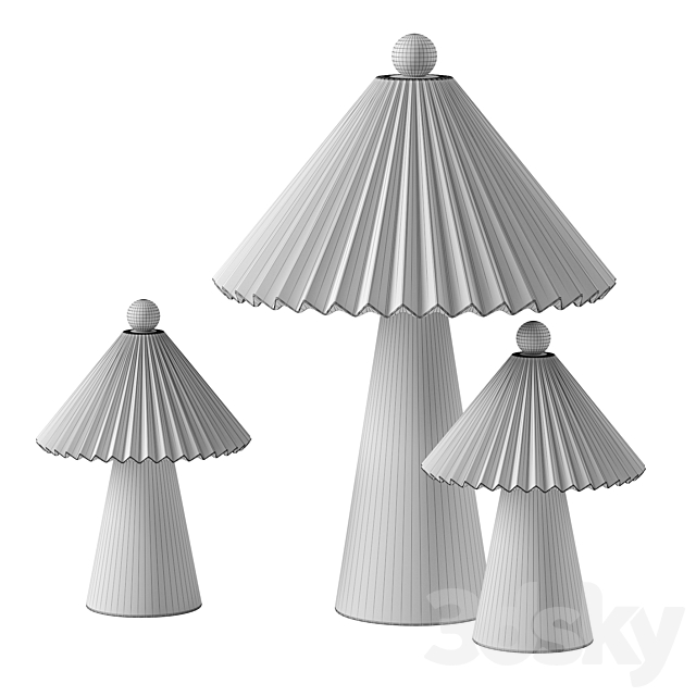 Prairie Table Lamp by Huey Lightshop 3DS Max Model - thumbnail 2