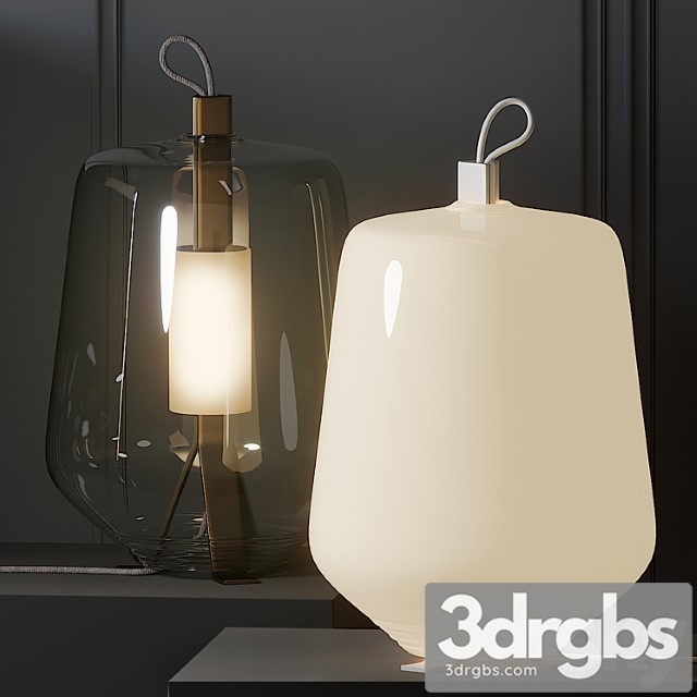 Prandina luisa gauzak table lamps in 4 colors 3dsmax Download - thumbnail 1