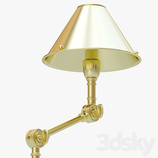 Ralph Lauren ANETTE TABLE LAMP IN NATURAL BRASS 3DS Max Model - thumbnail 2