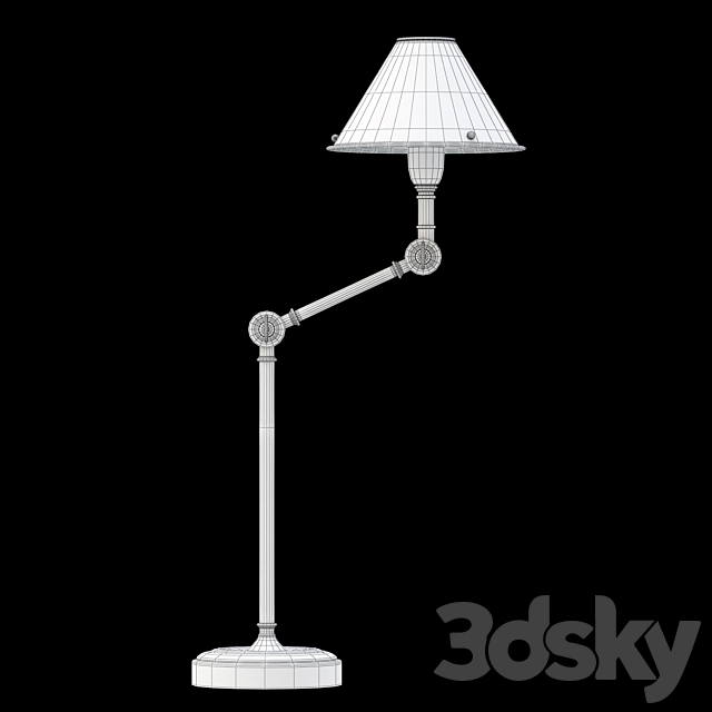 Ralph Lauren ANETTE TABLE LAMP IN NATURAL BRASS 3DS Max Model - thumbnail 3