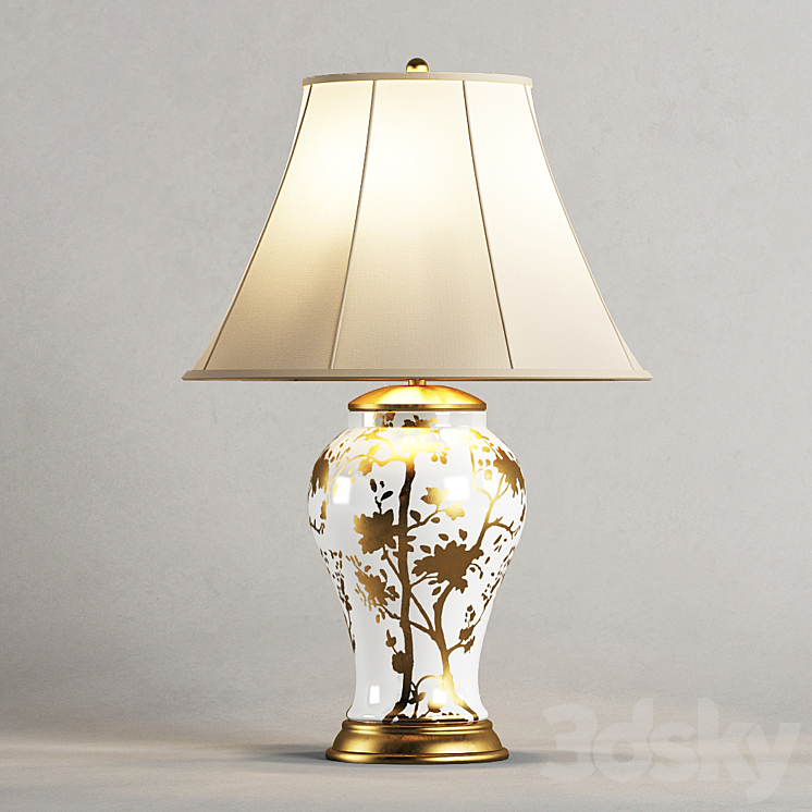 Ralph Lauren Gable Table Lamp in Gold RL 15032GD 3DS Max - thumbnail 1