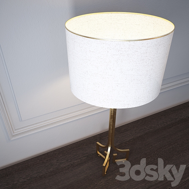 Regina-Andrew Design Le Chic Golden Table Lamp 3DS Max Model - thumbnail 2