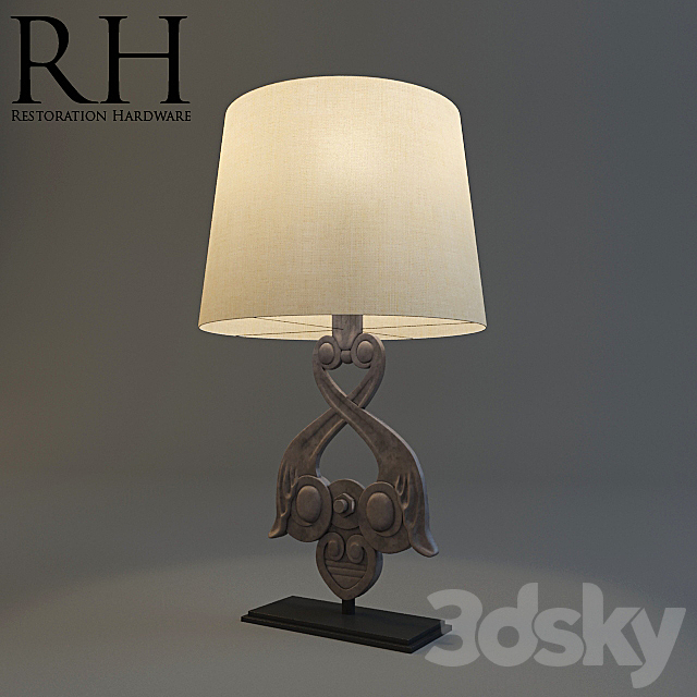 Restoration Hardware _ 18th wall anchor table lamp 3DSMax File - thumbnail 1