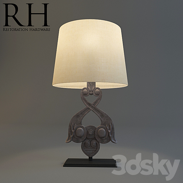 Restoration Hardware _ 18th wall anchor table lamp 3DSMax File - thumbnail 2