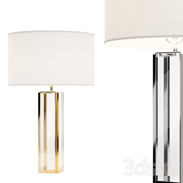 RESTORATION HARDWARE ROBESON TABLE LAMP 3DS Max Model - thumbnail 2