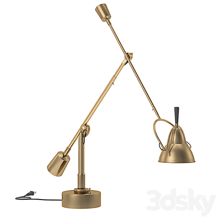 RH – Counterpoise Task Table Lamp 3DS Max Model - thumbnail 1