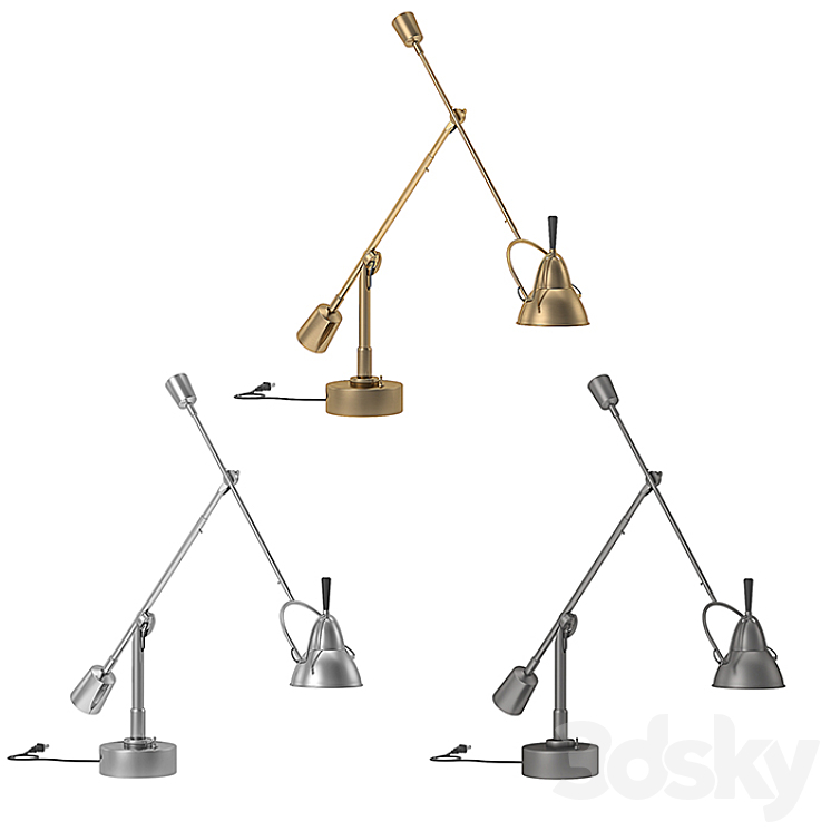 RH – Counterpoise Task Table Lamp 3DS Max Model - thumbnail 2