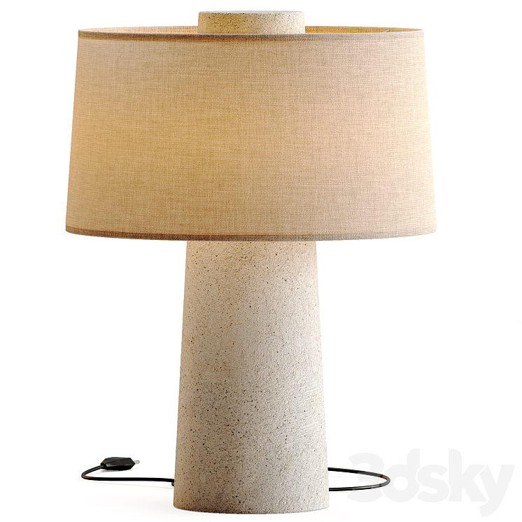 RH Merritt Marble Table Lamp 3DS Max Model - thumbnail 1