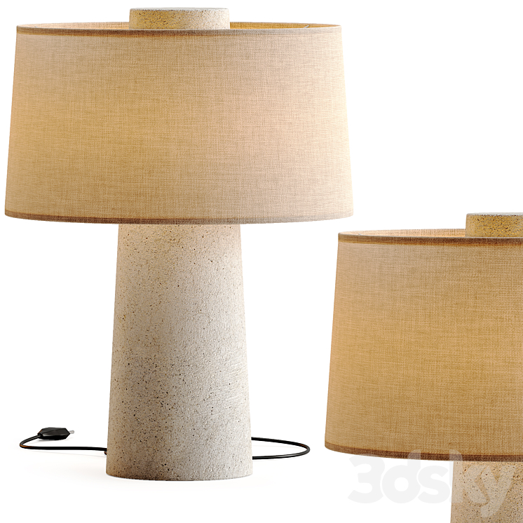 RH Merritt Marble Table Lamp 3DS Max Model - thumbnail 2